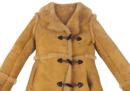 VIVIENNETAM Flower Embroidered Toggle Coat Beige Size M