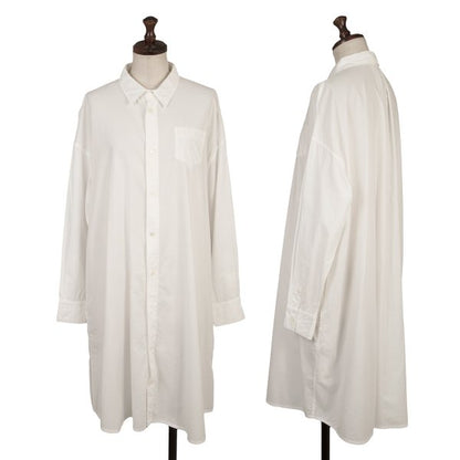 zucca Cotton Lyocell Shirt Dress White Size M