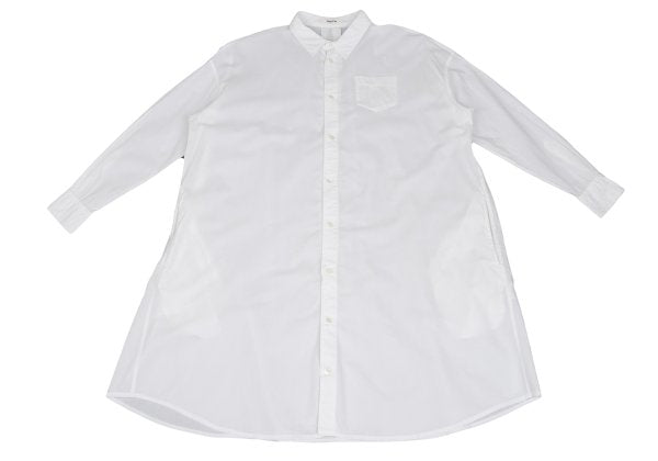 zucca Cotton Lyocell Shirt Dress White Size M