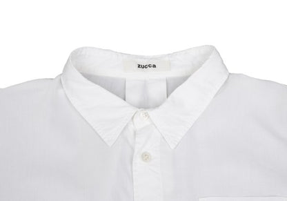 zucca Cotton Lyocell Shirt Dress White Size M