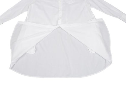 zucca Cotton Lyocell Shirt Dress White Size M