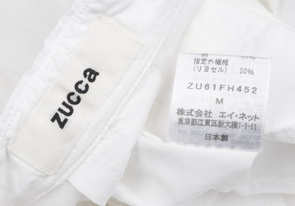 zucca Cotton Lyocell Shirt Dress White Size M
