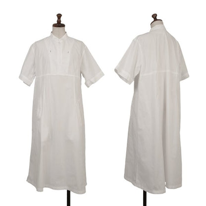 zucca dayz White Cotton Half-Zip Short Sleeve Dress Size M
