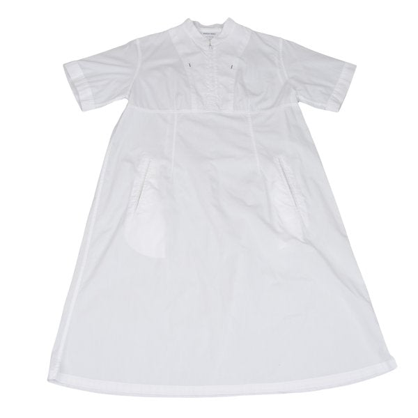 zucca dayz White Cotton Half-Zip Short Sleeve Dress Size M