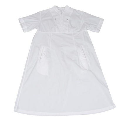 zucca dayz White Cotton Half-Zip Short Sleeve Dress Size M