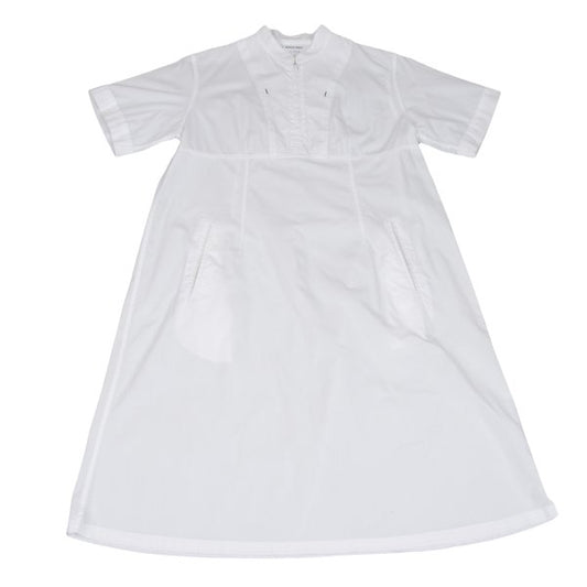 zucca dayz White Cotton Half-Zip Short Sleeve Dress Size M