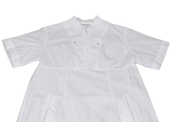 zucca dayz White Cotton Half-Zip Short Sleeve Dress Size M
