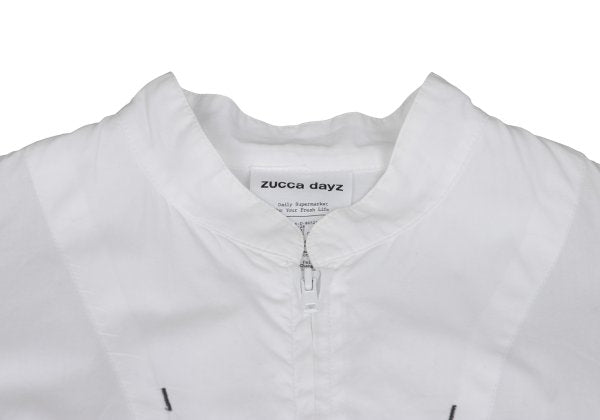 zucca dayz White Cotton Half-Zip Short Sleeve Dress Size M