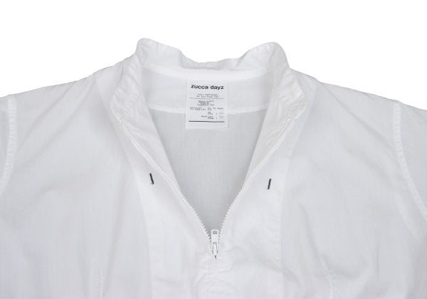 zucca dayz White Cotton Half-Zip Short Sleeve Dress Size M