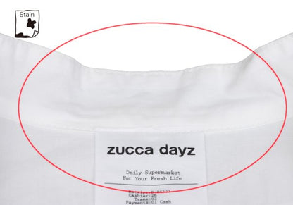 zucca dayz White Cotton Half-Zip Short Sleeve Dress Size M