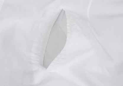 zucca dayz White Cotton Half-Zip Short Sleeve Dress Size M
