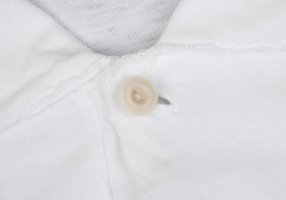 45rpm Cotton Long Sleeve Polo Shirt White Size 1