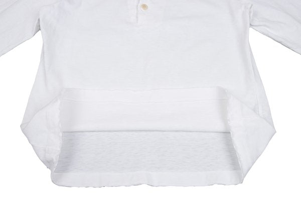 45rpm Cotton Long Sleeve Polo Shirt White Size 1