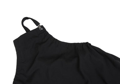 Y's Wool Gabardine Suspender Strap Dress Black Size 3