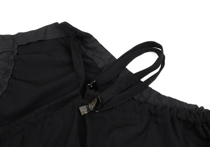 Y's Wool Gabardine Suspender Strap Dress Black Size 3