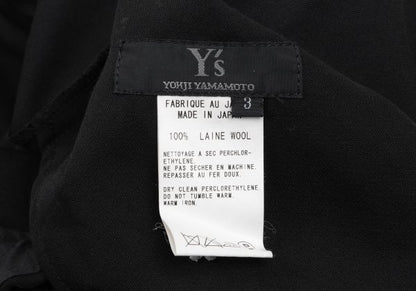Y's Wool Gabardine Suspender Strap Dress Black Size 3
