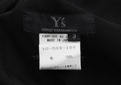 Y's Wool Gabardine Suspender Strap Dress Black Size 3