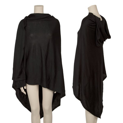 REGULATION YOHJI YAMAMOTO Asymmetric Poncho Black Size 2