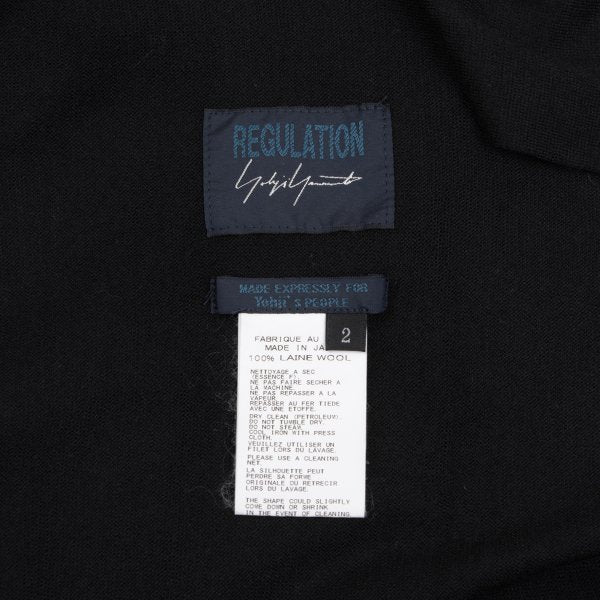 REGULATION YOHJI YAMAMOTO Asymmetric Poncho Black Size 2