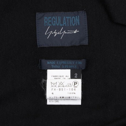 REGULATION YOHJI YAMAMOTO Asymmetric Poncho Black Size 2