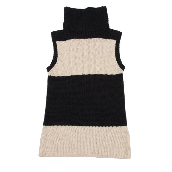 Yohji Yamamoto FEMME Bi-Color High Neck Knit Sweater Size 3