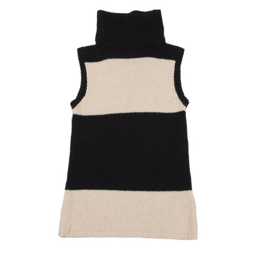 Yohji Yamamoto FEMME Bi-Color High Neck Knit Sweater Size 3