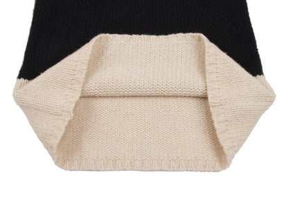 Yohji Yamamoto FEMME Bi-Color High Neck Knit Sweater Size 3