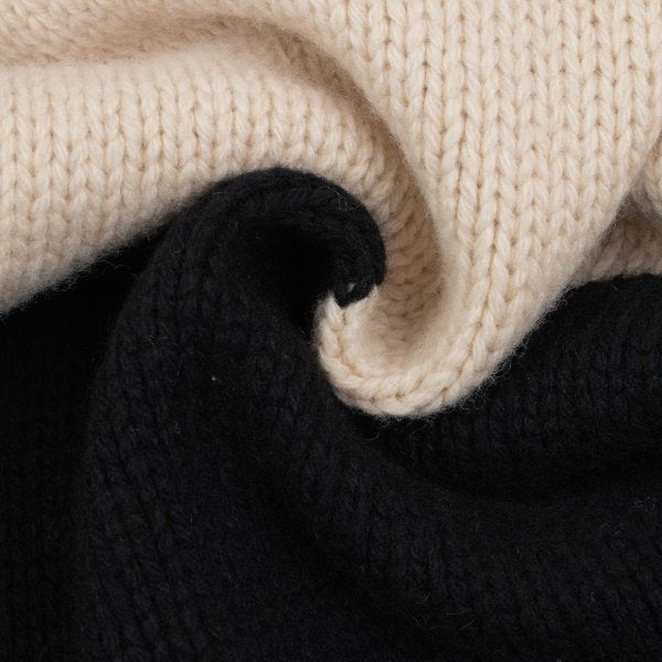 Yohji Yamamoto FEMME Bi-Color High Neck Knit Sweater Size 3
