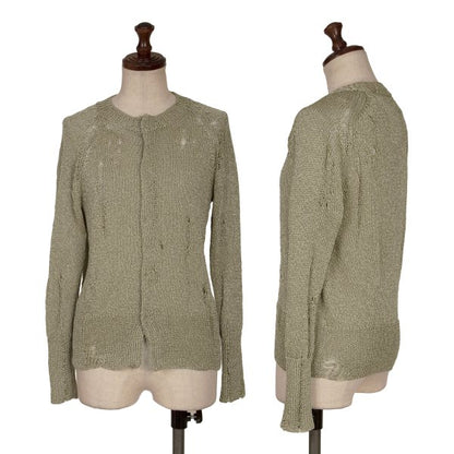 Yohji Yamamoto FEMME Distressed Knit Cardigan Gold Size 2