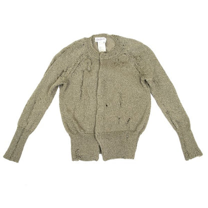 Yohji Yamamoto FEMME Distressed Knit Cardigan Gold Size 2
