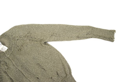 Yohji Yamamoto FEMME Distressed Knit Cardigan Gold Size 2