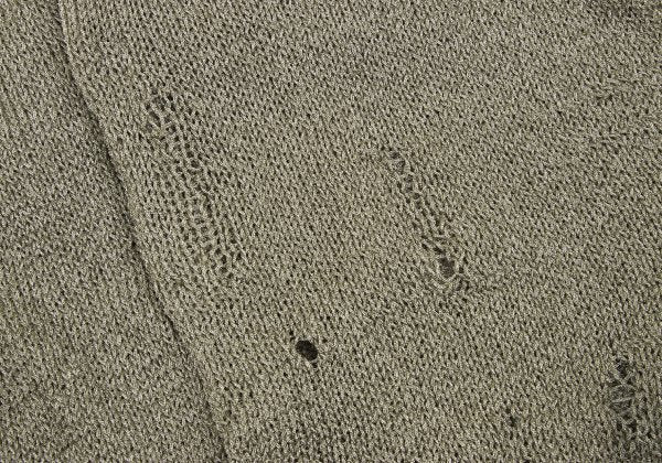 Yohji Yamamoto FEMME Distressed Knit Cardigan Gold Size 2
