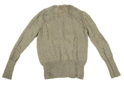 Yohji Yamamoto FEMME Distressed Knit Cardigan Gold Size 2