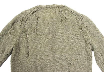 Yohji Yamamoto FEMME Distressed Knit Cardigan Gold Size 2