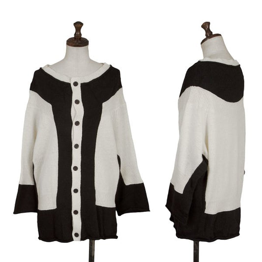 Yohji Yamamoto FEMME Paste Two-Tone Cardigan Black Size 2
