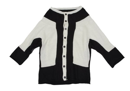 Yohji Yamamoto FEMME Paste Two-Tone Cardigan Black Size 2