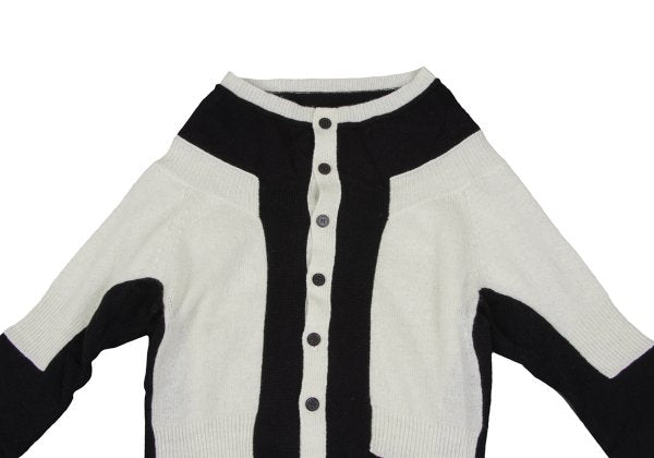 Yohji Yamamoto FEMME Paste Two-Tone Cardigan Black Size 2