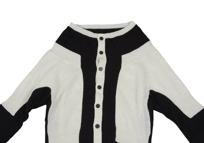 Yohji Yamamoto FEMME Paste Two-Tone Cardigan Black Size 2