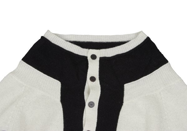 Yohji Yamamoto FEMME Paste Two-Tone Cardigan Black Size 2