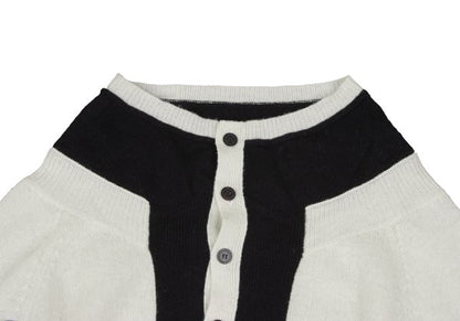 Yohji Yamamoto FEMME Paste Two-Tone Cardigan Black Size 2