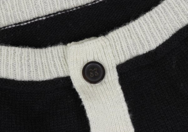 Yohji Yamamoto FEMME Paste Two-Tone Cardigan Black Size 2