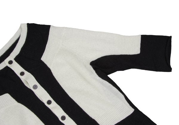 Yohji Yamamoto FEMME Paste Two-Tone Cardigan Black Size 2