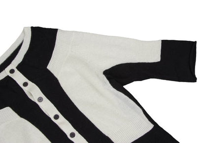 Yohji Yamamoto FEMME Paste Two-Tone Cardigan Black Size 2