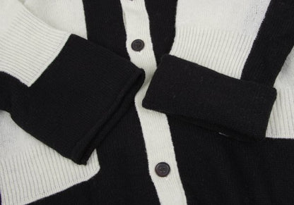 Yohji Yamamoto FEMME Paste Two-Tone Cardigan Black Size 2