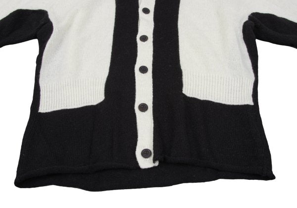 Yohji Yamamoto FEMME Paste Two-Tone Cardigan Black Size 2
