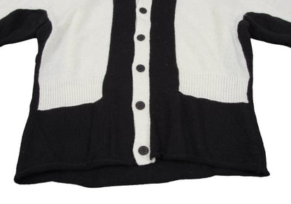 Yohji Yamamoto FEMME Paste Two-Tone Cardigan Black Size 2