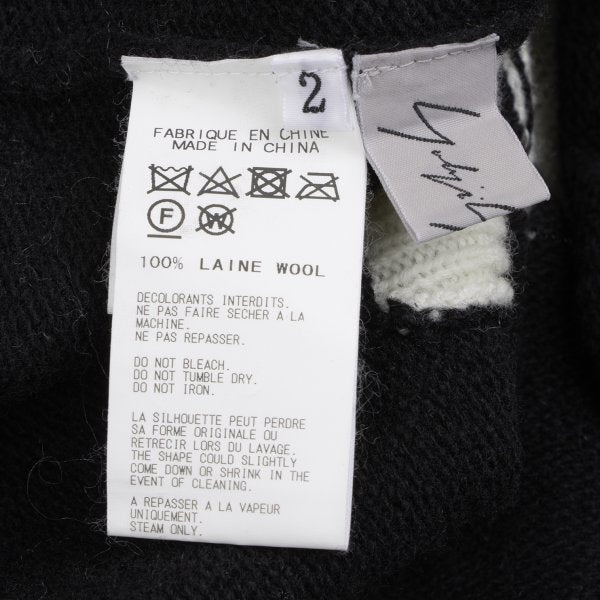 Yohji Yamamoto FEMME Paste Two-Tone Cardigan Black Size 2