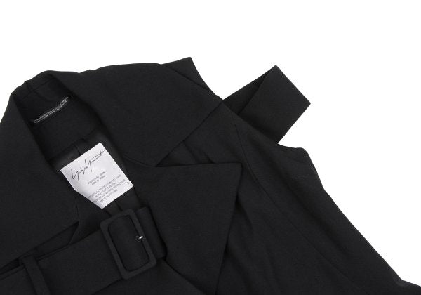 Yohji Yamamoto FEMME 04AW Wool Gabardine Jacket Black Size 1