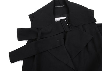 Yohji Yamamoto FEMME 04AW Wool Gabardine Jacket Black Size 1