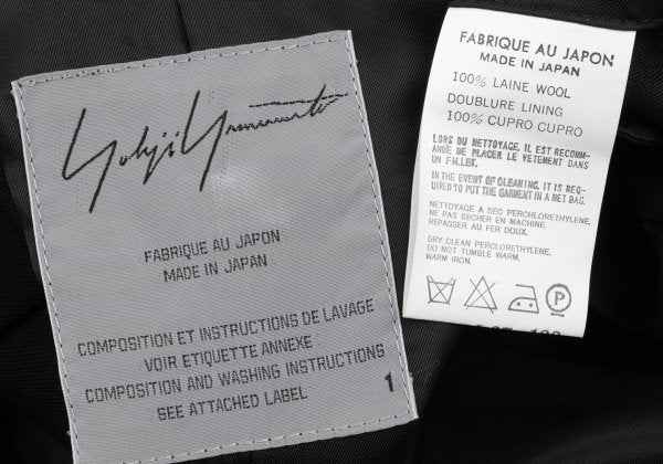 Yohji Yamamoto FEMME 04AW Wool Gabardine Jacket Black Size 1